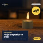 De Led waxinelichtjes olijfgroen worden geleverd in een set van 12 stuks en hebben elk een brandduur tot 400 uur. Met hun moderne look en afstandsbediening zijn deze LED waxinelichtjes perfect voor thuis of in de horeca.